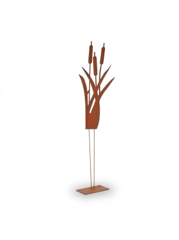 relaxdays Gartenstecker "Schilf" in Braun - (B)35 x (H)75 cm