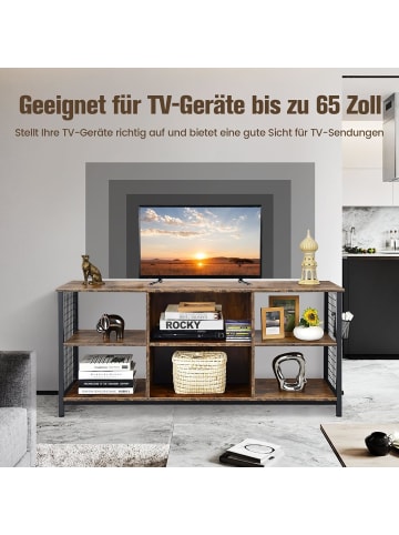 COSTWAY TV-Schrank 140cm in Braun