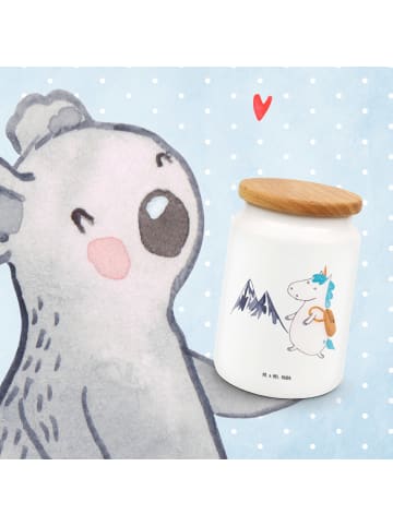 Mr. & Mrs. Panda zuckerdose Einhorn Bergsteiger ohne Spruch in Weiß