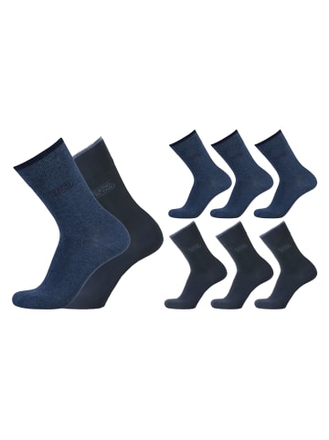 Camel Active 6 Paar Basicsocken halbhoch in indigo/navy