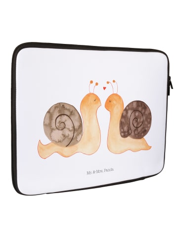 Mr. & Mrs. Panda Notebook Tasche Schnecken Liebe ohne Spruch in Weiß