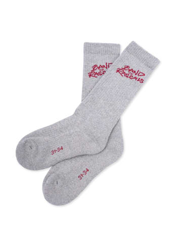 Band of Rascals Socken " Signature " in grey-brick-red