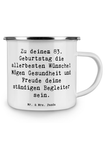 Mr. & Mrs. Panda Kaffeebecher Spruch 83. Geburtstag Glückwünsche... in Weiß