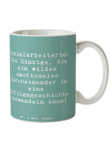 Mr. & Mrs. Panda Kaffeetasse Spruch Sozialarbeiterin Erfolg mit ... in Meeresbrise