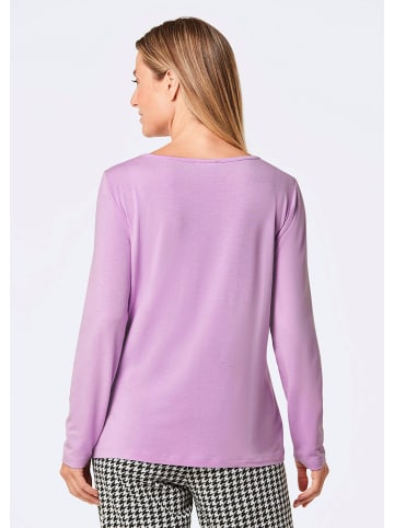 GOLDNER Shirt in flieder / gemustert