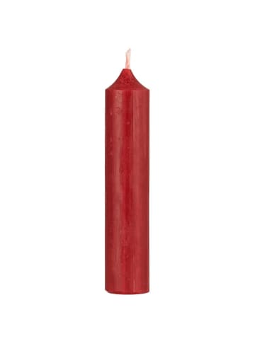 IB Laursen Stabkerze rustikal 11 cm in rot