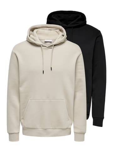 ONLY & SONS Sweatshirt / Hoodie Ceres in Schwarz / creme
