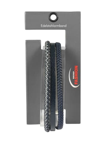 Adeliás Herren Armband – Lederarmband aus Leder 19 cm in blau
