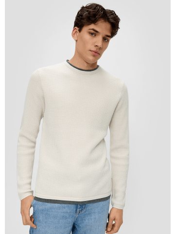 QS Strickpullover langarm in Creme