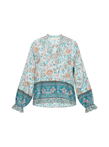 gaya Women Blouse in Aqua Multicolor