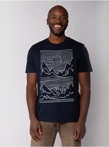 wat? Apparel T-Shirt Mountains in Dunkelblau