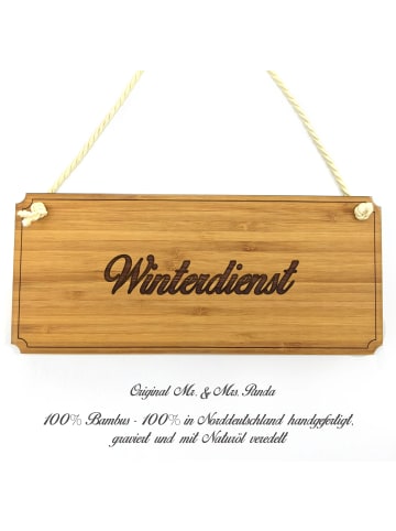 Mr. & Mrs. Panda Türschild Winterdienst mit Spruch in Keine Angabe