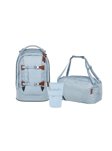 Satch Schulrucksack-Set PACK "Nordic Ice Blue" 3-teilig in Blau