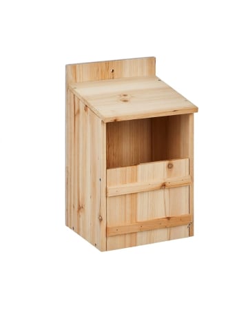 relaxdays Nistkasten in Natur - (B)22 x (H)36 x (T)21 cm