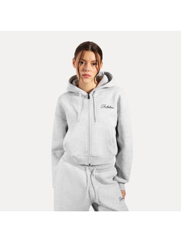SMILODOX Zip Jacke Enara in Grau Melange