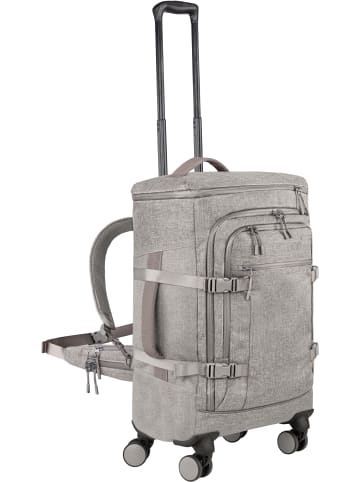 normani Reisetrolley mit Rucksackfunktion und Hüftgurt in Beige