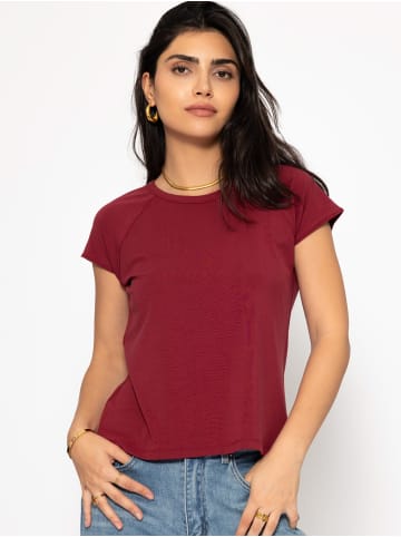 SASSYCLASSY T-Shirt mit Raglannaht in Burgundy