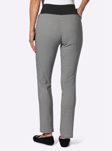 Sieh an! Bengalinhose in schwarz-weiß-bedruckt