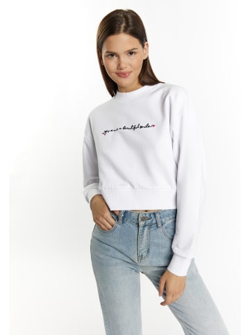 myMo Sweatshirt Cropped in Weiss