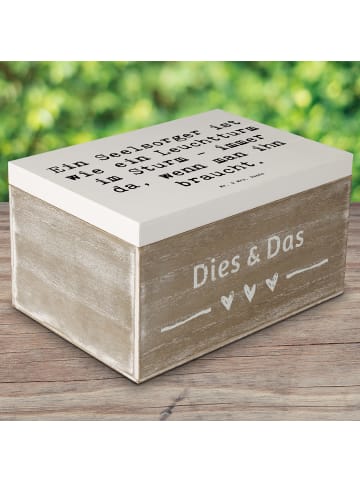 Mr. & Mrs. Panda Geschenkbox Spruch Seelsorger Leuchtturm mit Sp... in Weiß