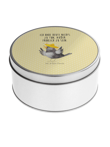 Mr. & Mrs. Panda Blechdose Rabe Sombrero mit Spruch in Gelb Pastell