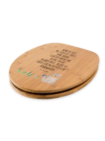 Mr. & Mrs. Panda Holz Toilettensitz Otter Stein mit Spruch in Braun