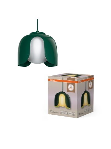 Osram Decor Corolle Pendelleuchte E27 Grün Metall Glas
