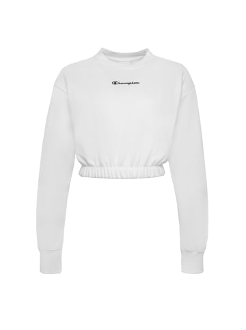 Champion Pullover Crewneck Croptop in weiss