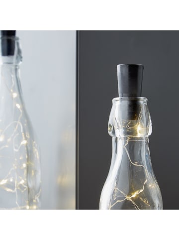 Butlers Bügelflasche mit Flaschenbeleuchtung 2-tlg. BOTTLE LIGHT in Transparent