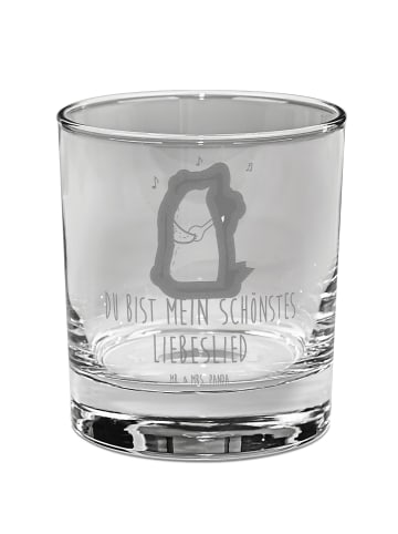 Mr. & Mrs. Panda Whiskey Glas Bär Lied mit Spruch in Transparent