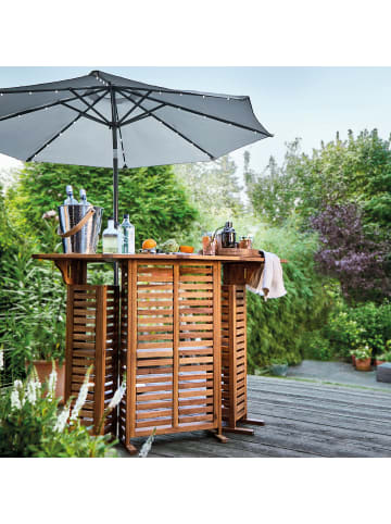 Butlers Gartenbar TURNTABLE in Braun