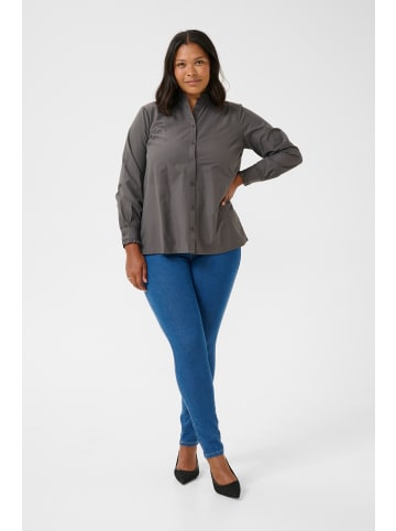 KAFFE curve Langarm - Hemd KCadi in Black Oyster