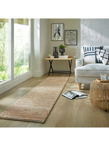 KADIMA DESIGN Teppich Kurzflor Geflochten Muster, Struktur, Flur in Natur