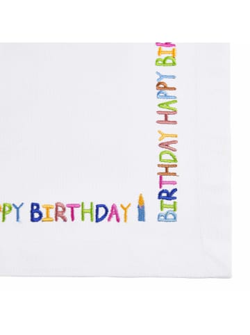 Butlers Tischläufer L 160 x B 50cm HAPPY BIRTHDAY in Weiß