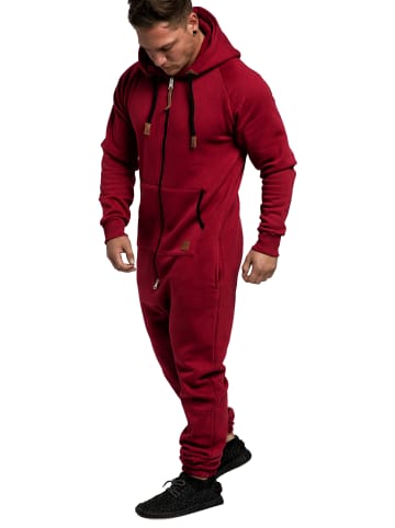 Amaci&Sons Jumpsuit LINCOLN in Bordeaux/Schwarz