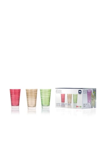 6er Set Trinkgläser Vario in 200 ml in Bunt