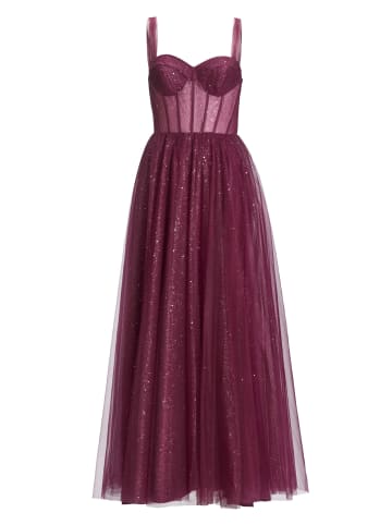 HEY KYLA Abendkleid in aubergine silber - 0003