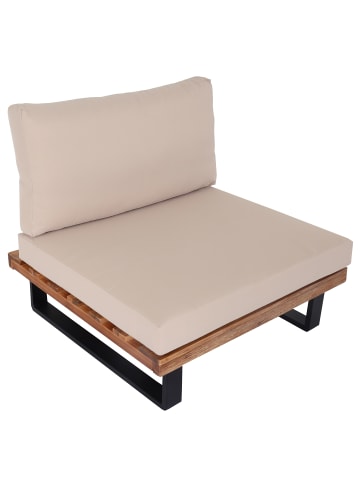 MCW Lounge-Sessel H54, Hellbraun, Polster beige