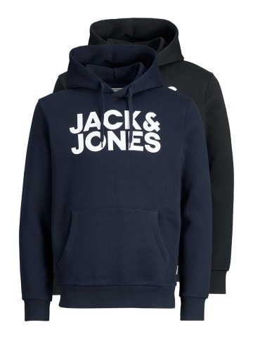 Jack & Jones 2er-Pack Kapuzenpullover in Black
