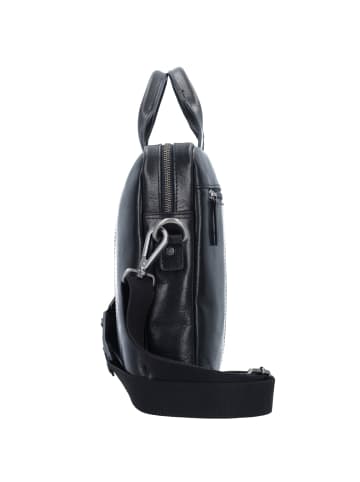 Leonhard Heyden Roma Aktentasche Leder 37 cm Laptopfach in schwarz