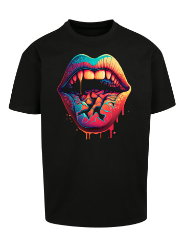 F4NT4STIC Heavy Oversize T-Shirt Drooling Lips OVERSIZE TEE in schwarz