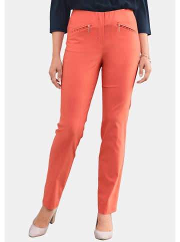 GOLDNER Schlupfhose LOUISA mit Steppnähten in papaya