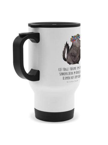 Mr. & Mrs. Panda thermosbecher Stinktier  mit Spruch in Weiß