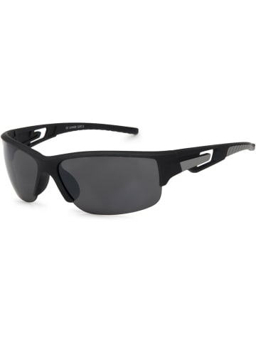 styleBREAKER Sport Sonnenbrille in Schwarz-Grau / Grau getönt