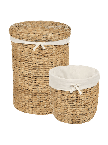 Beliani 2er-Set Wäschekorb DANANG in /Beige