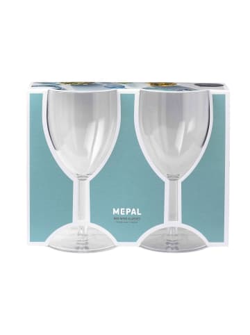 Mepal 4er Set Rot- und Weißweingläser 300 ml + 200 ml in transparent