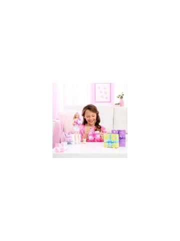 Barbie Modepuppe Unboxed Haustier-Geburtstagsserie Puppe und Accessoires, lila, ab 3J