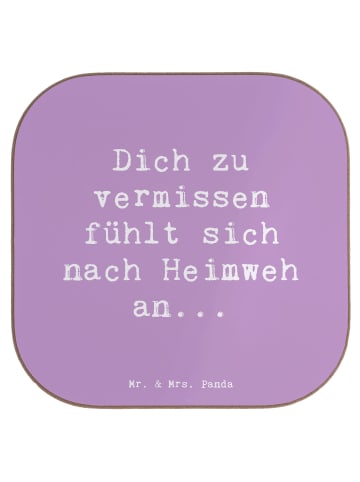 Mr. & Mrs. Panda Untersetzer Tasse Spruch Heimweh Sehnsucht mit ... in Lavendeltraum