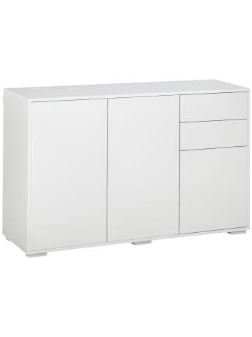 HOMCOM Standschrank-117L x 36B x 74H cm-Weiß