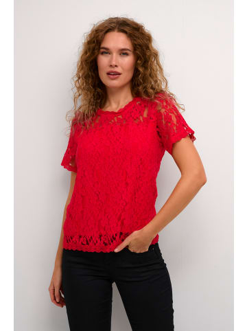 Cream Kurzarm-Bluse CRKit Regular fit in High Risk Red